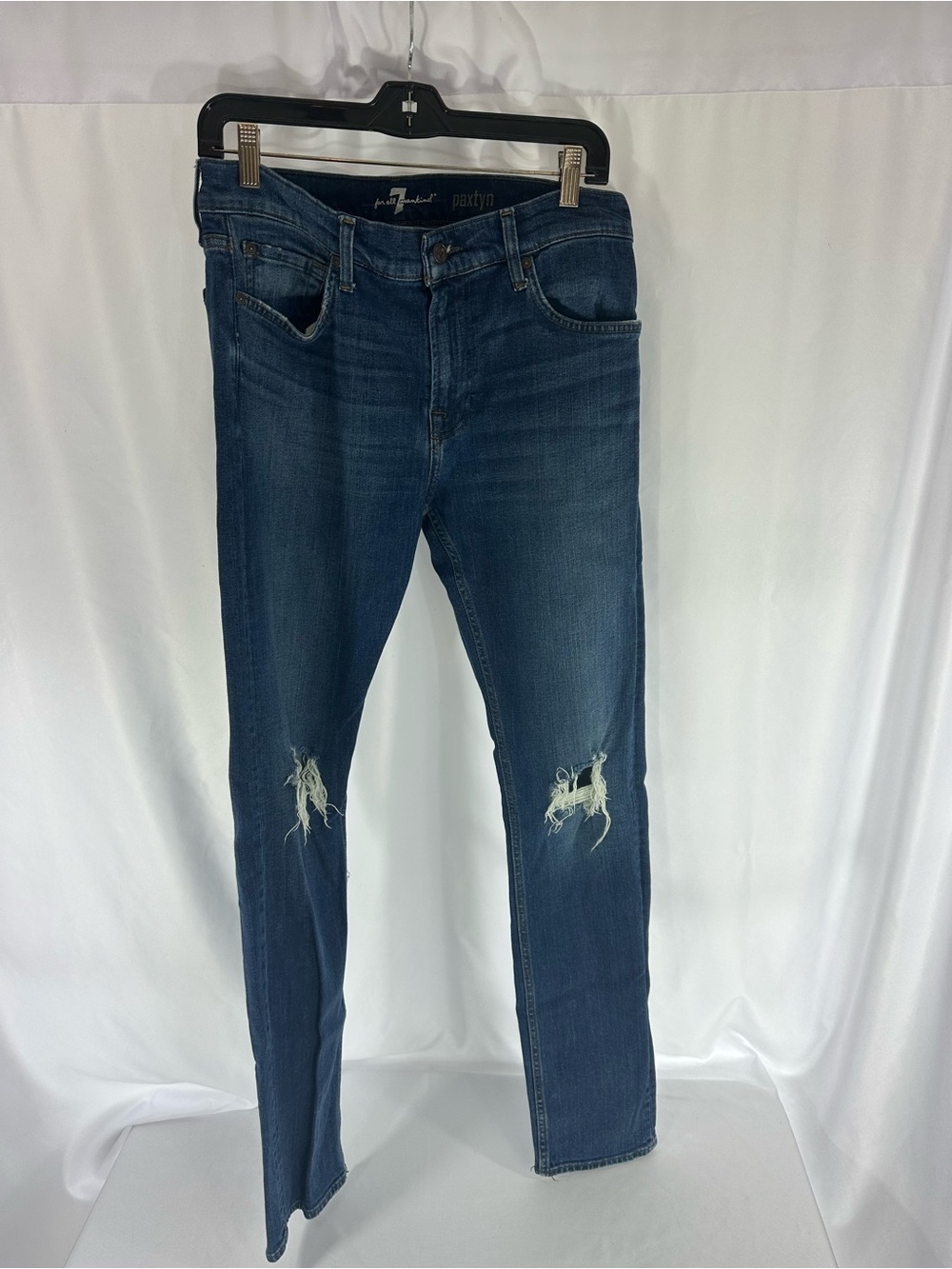 7 For All Mankind Paxtyn Distressed Slim Jeans – Men’s Size 32